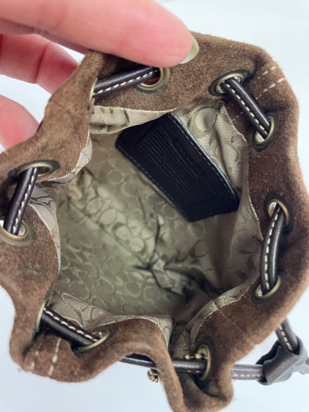 Coach Vintage Suede Soho Drawstring Pouch - Picture 8 of 9